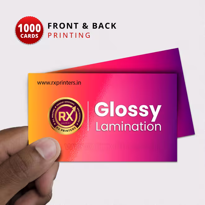 1000 Cards | Front & Back Glossy Lamination Visiting Cards 1000 Cards | Front & Back Glossy Lamination Visiting Cards