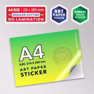 Cart 3 A4 Size : 210 X 280 mm | Art Paper Sticker Printing
