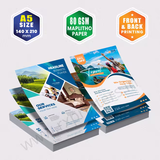 A5 Size : 140x210mm | 80 GSM Maplitho Paper | Front & Back Printing A5 Size : 140x210mm | 80 GSM Maplitho Paper | Front & Back Printing